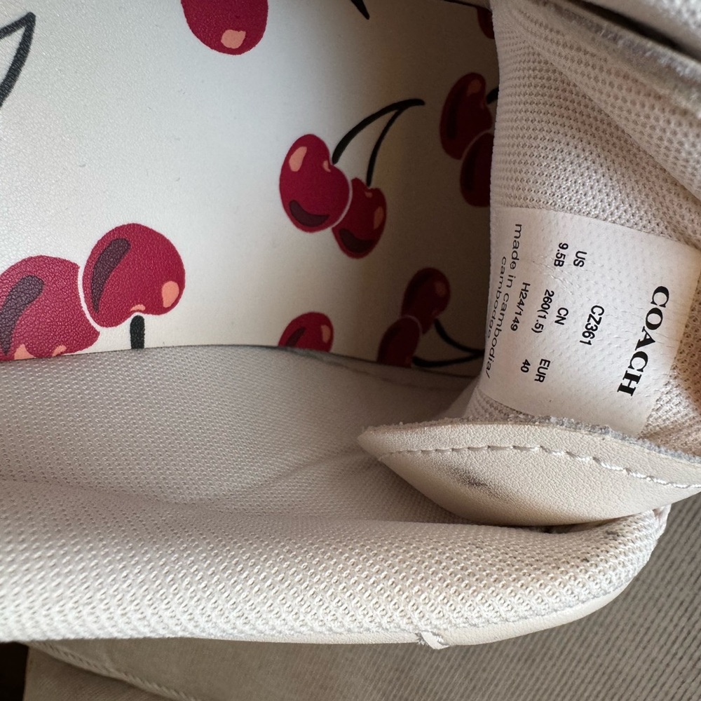 Coach High Line Sneaker With Cherry Print 9.5 B European size 40 - Picture 10 of 14
